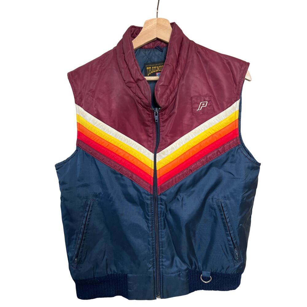Vintage Trailmaster Puffer Multicolor Vest *Dimensions In Picture*